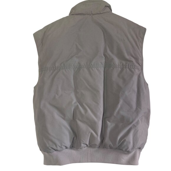 Vintage Eddie Bauer Goose Down Puffer Vest Womens Small Gray Utility Snap Zip - Picture 13 of 14